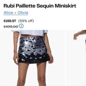 Alice + Olivia sequin miniskirt